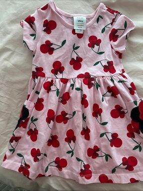 Disney Pink Dress with Red Cherry Print